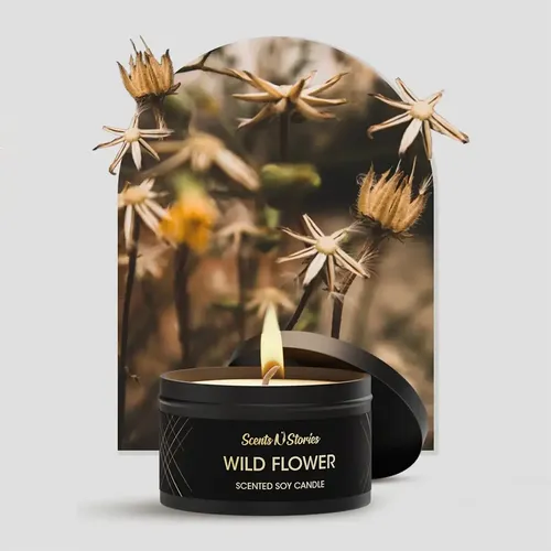 WILD FLOWER Scented Candle by Scents N Stories - Original creation | Pakistani fragrance